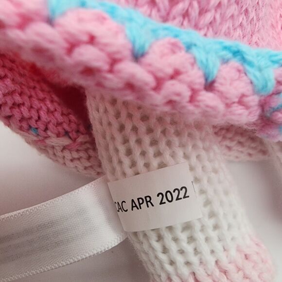 Zubels Milly The Princess Hand Knit Rattle Doll 7" Pink Dress Crown Toy 2022 - Picture 7 of 10